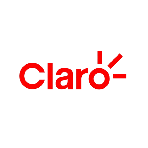 Logo da Claroem roxo com formato circular e tipografia moderna